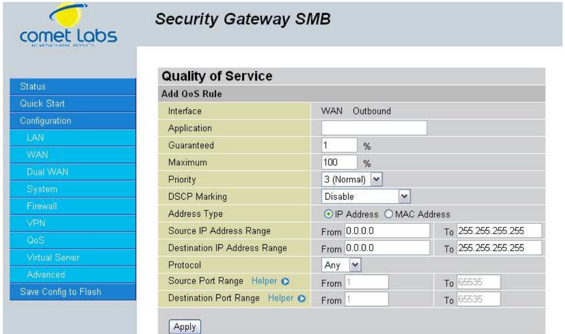 COMET LABS RF10 - Creating a New QoS Rule - 2
