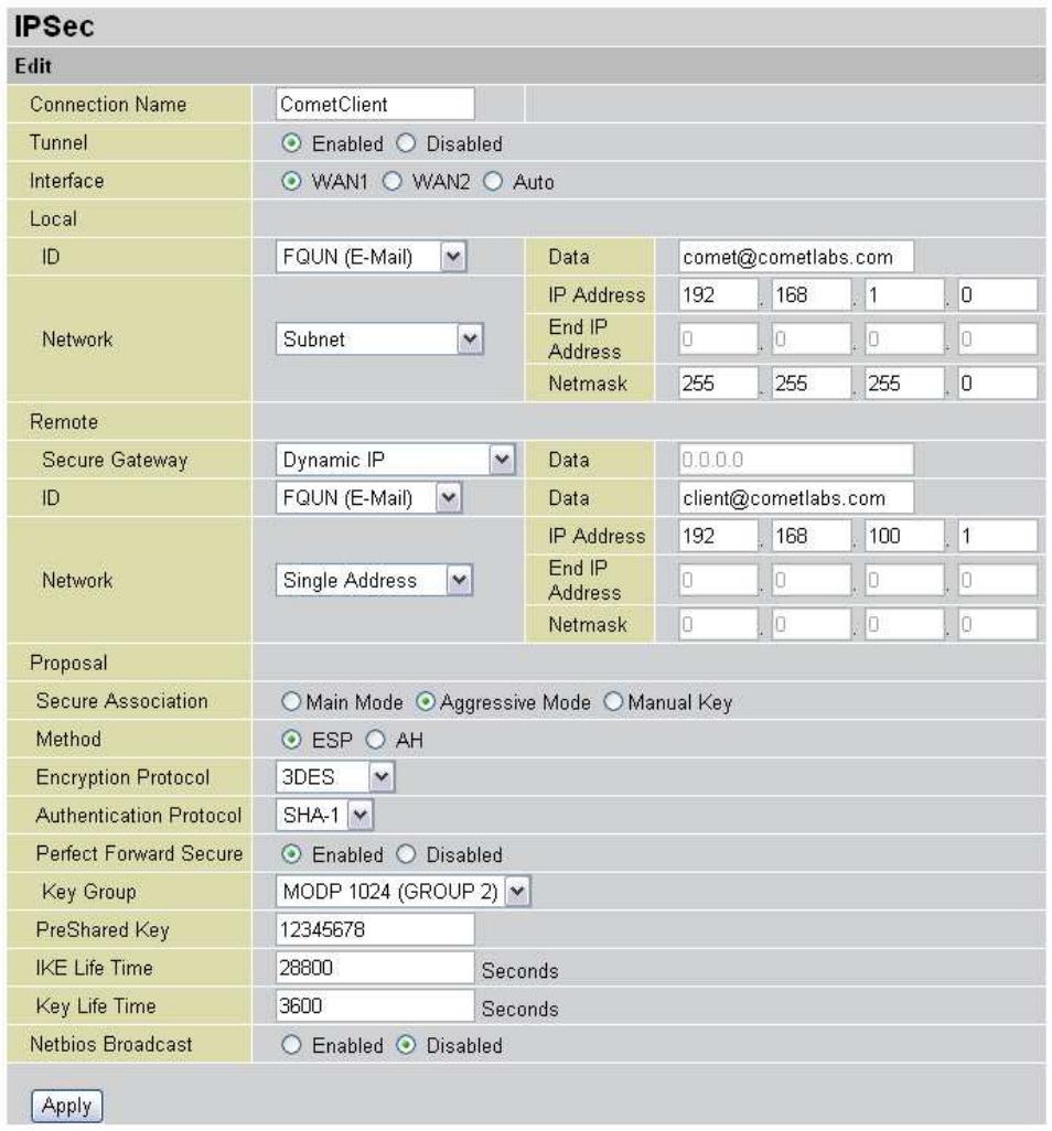 COMET LABS RF30 - Configuring a New VPN Connection - 1
