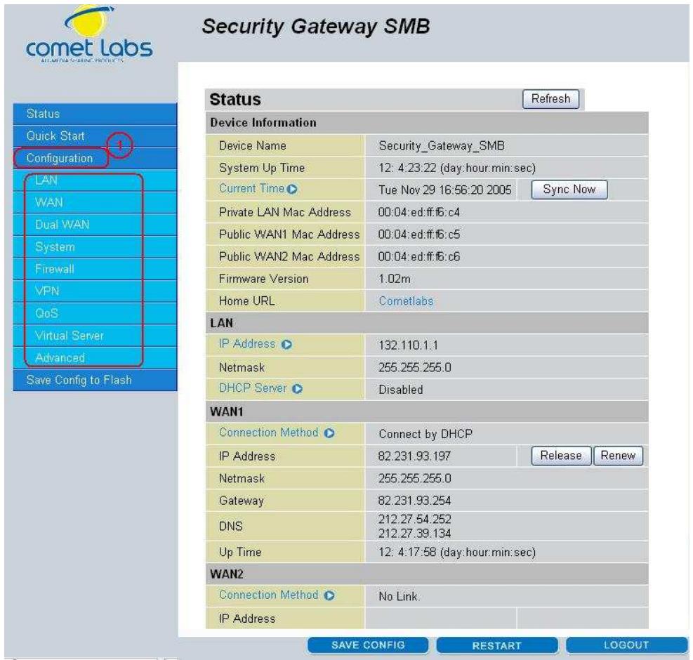 COMET LABS RF30 - Configuration - 1