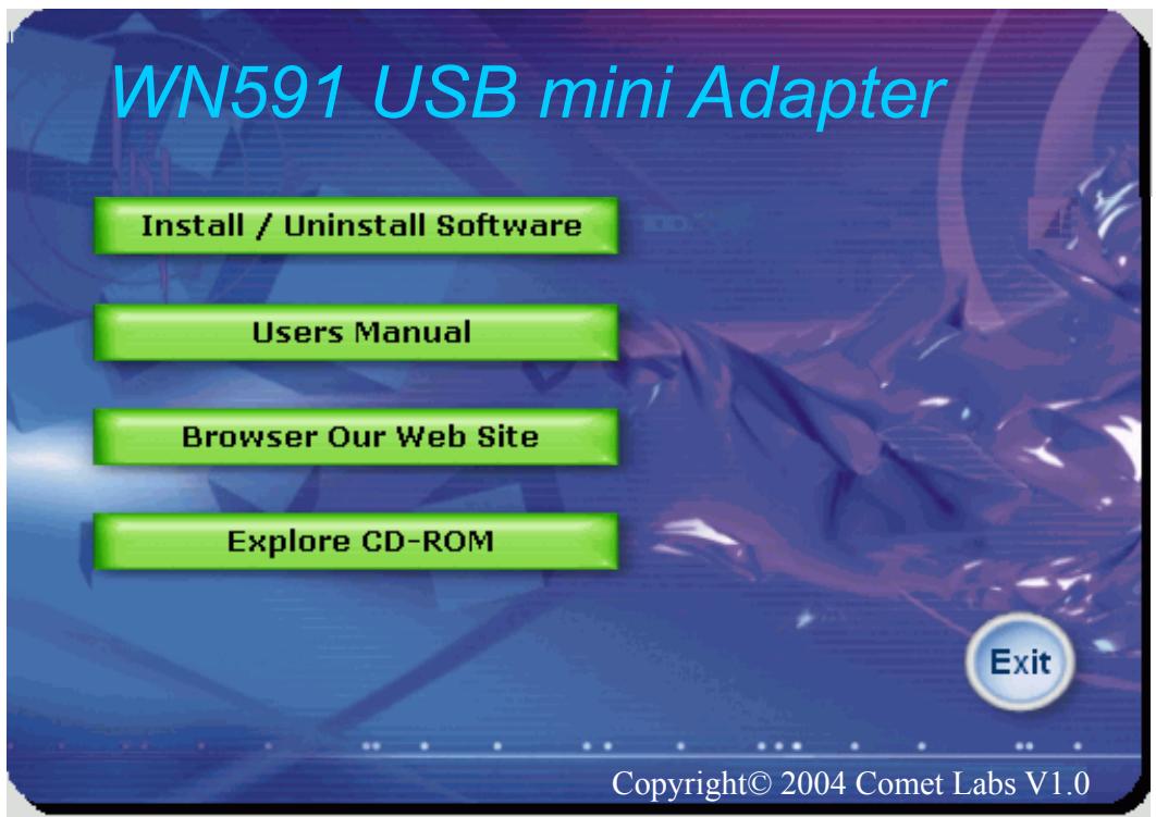 COMET LABS WN591 - Uninstall from Installation CD - 1