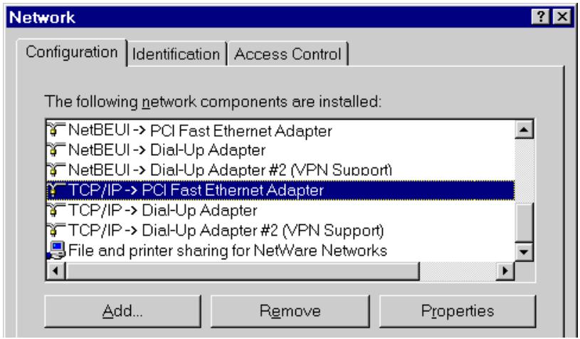 COMET LABS WRB24 - Checking TCP/IP Settings - Windows 9x/ME: - 1