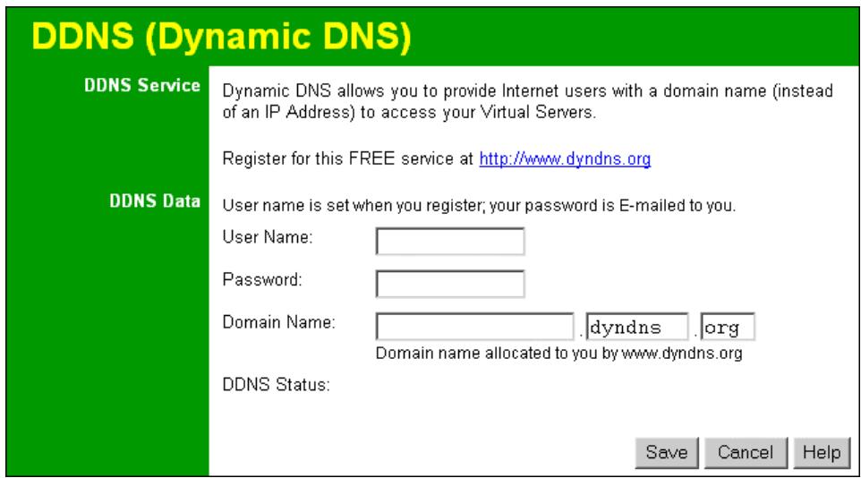 COMET LABS WRB24 - Dynamic DNS Screen - 1