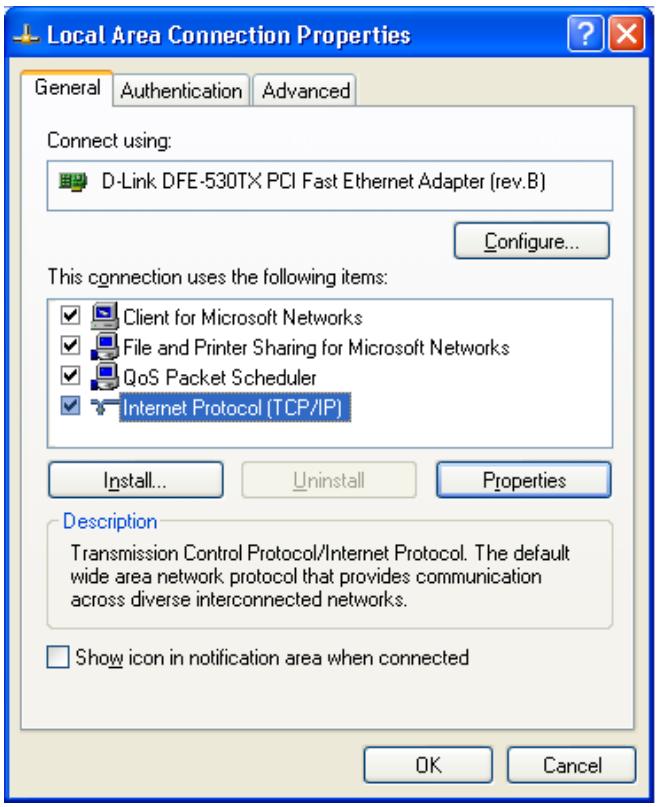 COMET LABS WRB24 - Checking TCP/IP Settings - Windows XP - 1