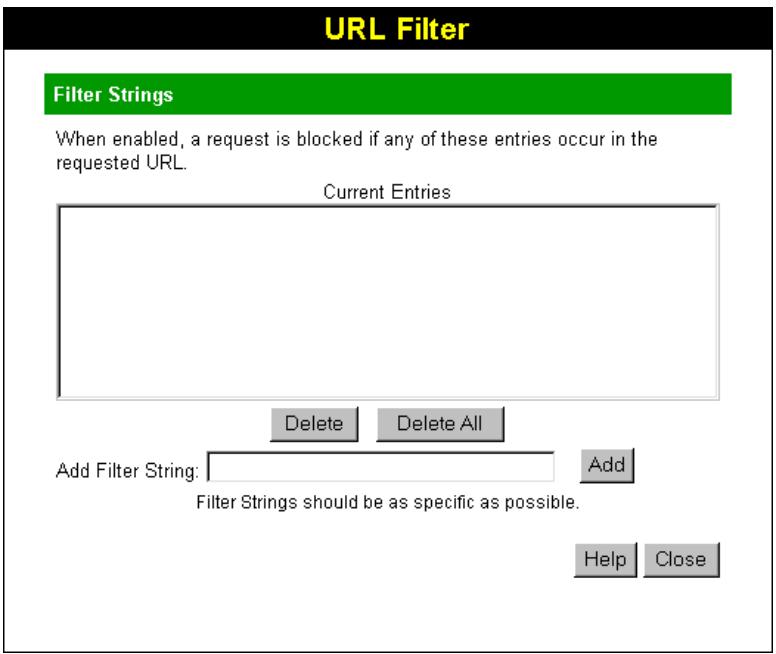 COMET LABS WRB24 - URL Filter Screen - 1