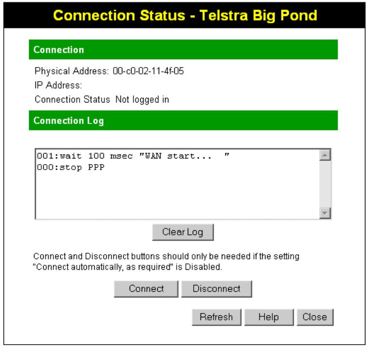 COMET LABS WRB24 - Connection Status - Telstra Big Pond - 1