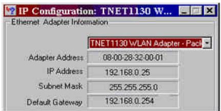 COMET LABS WRB54+ - - vérification de la configuration tcp/ip - 2