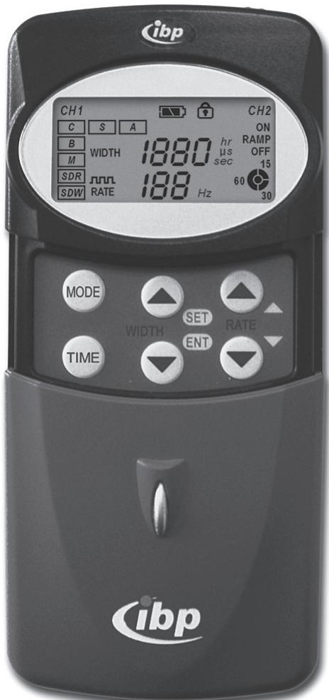 IBP DIGITAL TENS - Setting the TENS parameters - 1