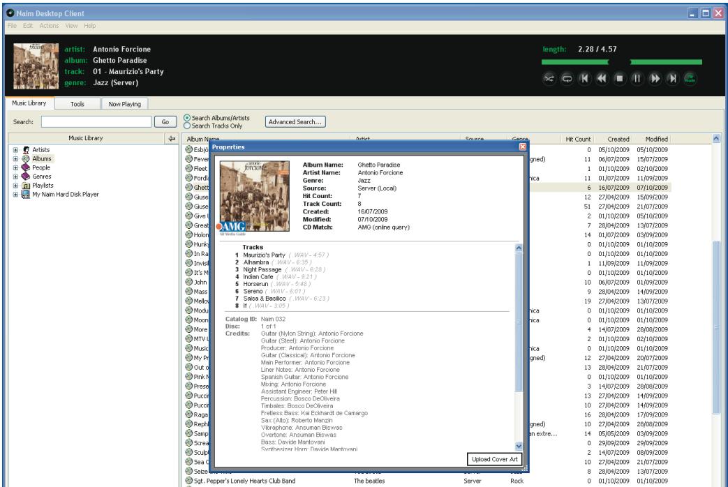 NAIM HDX DESKTOP - Album Properties - 2
