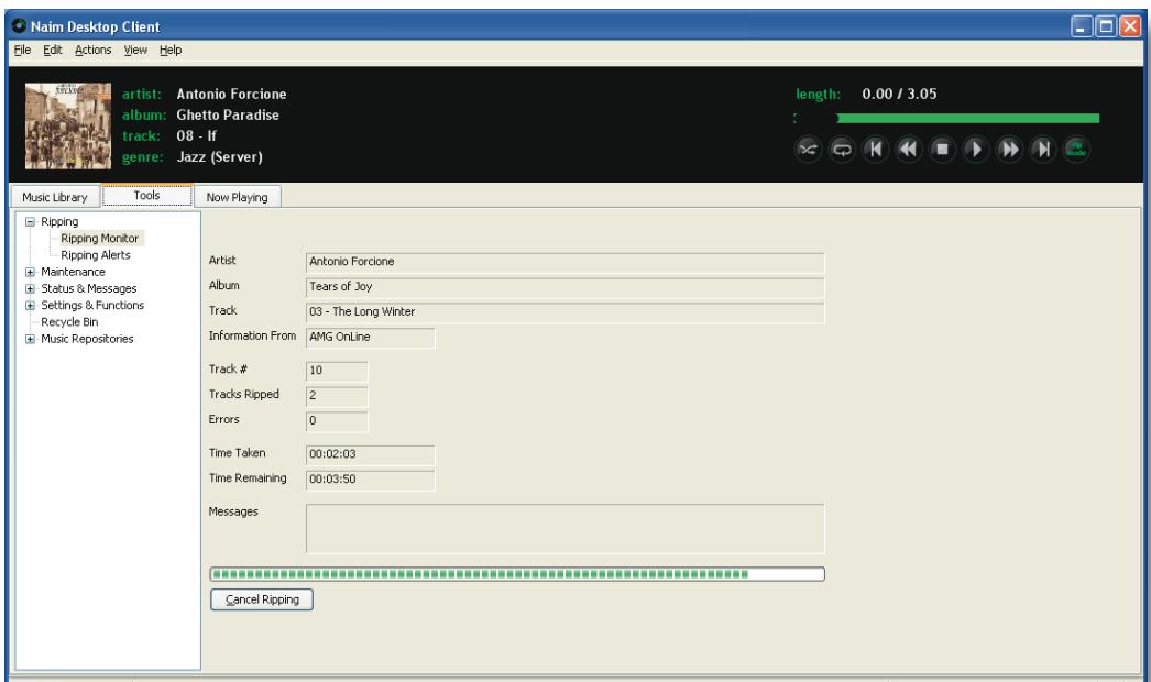 NAIM HDX DESKTOP - Interface Tabs - Tools - 1