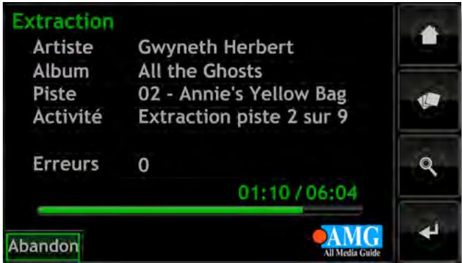 NAIM HDX-SSD - L'écran extraction - 1