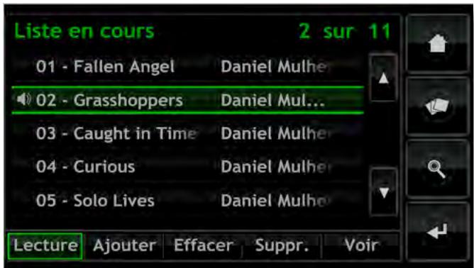 NAIM HDX-SSD - L'écran liste en cours - 1