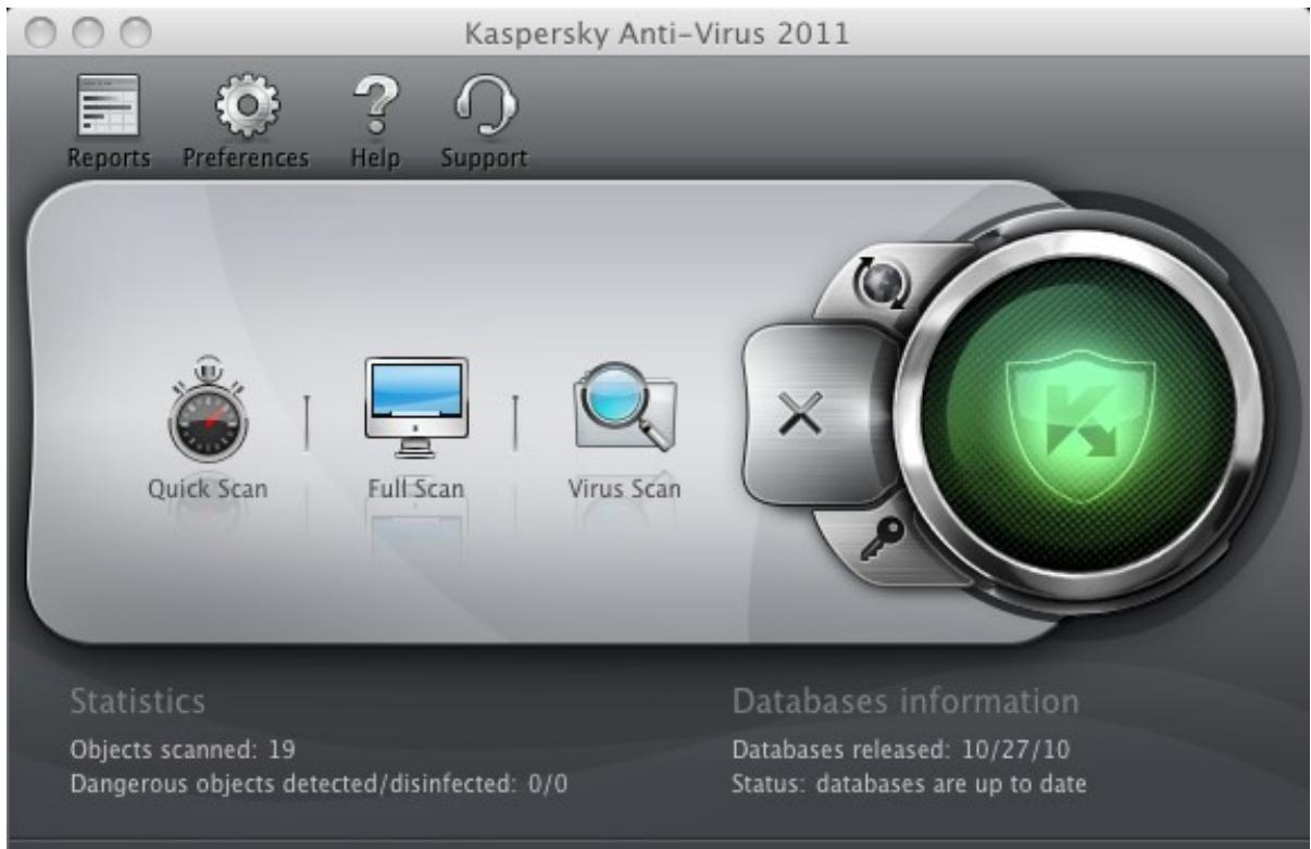 KASPERSKY ANTI-VIRUS 2011 - LAUNCHING / PAUSING VIRUS SCAN TASK - 1