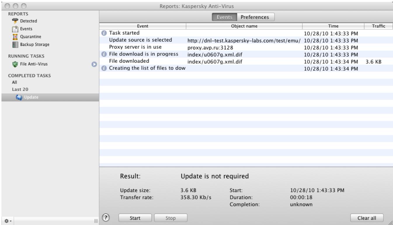 KASPERSKY ANTI-VIRUS 2011 - UPDATE STATISTICS - 1
