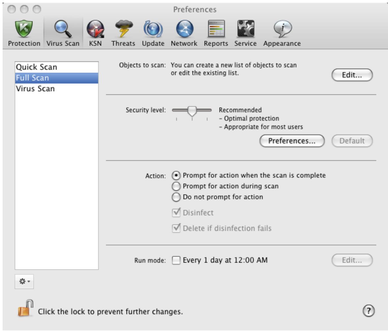 KASPERSKY ANTI-VIRUS 2011 - SELECTING ACTIONS ON OBJECTS - 1