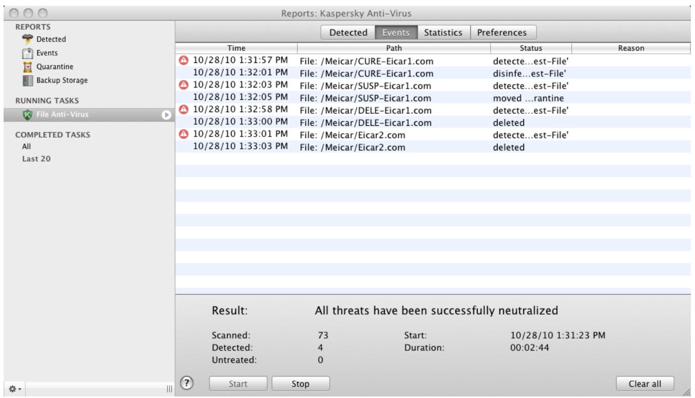 KASPERSKY ANTI-VIRUS 2011 - FILE PROTECTION STATISTICS - 1
