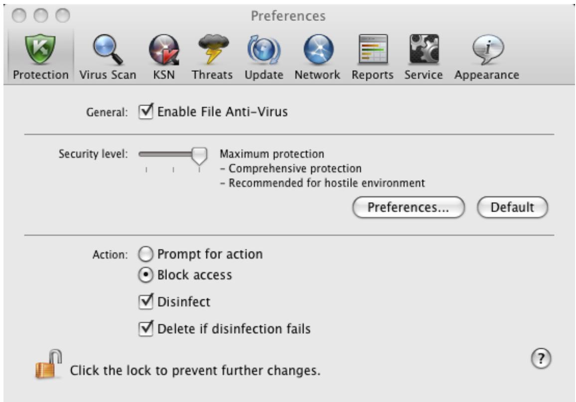 KASPERSKY ANTI-VIRUS 2011 - APPLICATION SETTINGS WINDOW - 2