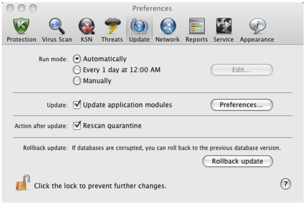 KASPERSKY ANTI-VIRUS 2011 FOR MAC - STARTING UPDATE - 1
