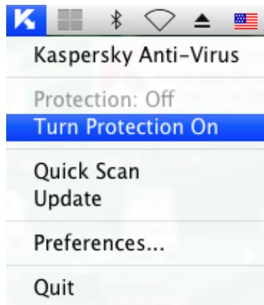 KASPERSKY ANTI-VIRUS 2011 FOR MAC - RESTORING PROTECTION ON YOUR COMPUTER - 1