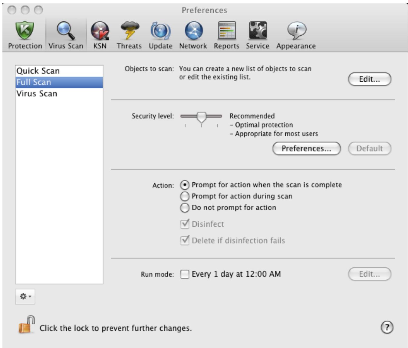 KASPERSKY ANTI-VIRUS 2011 FOR MAC - CREATING VIRUS SCAN TASKS - 1