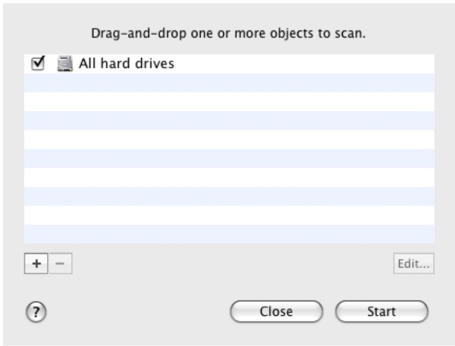 KASPERSKY ANTI-VIRUS 2011 FOR MAC - CREATING A LIST OF OBJECTS TO SCAN - 1