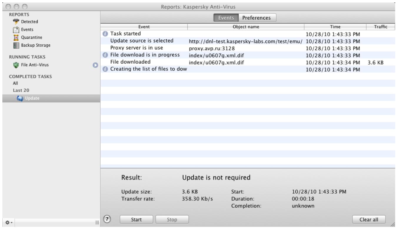KASPERSKY ANTI-VIRUS 2011 FOR MAC - UPDATE STATISTICS - 1