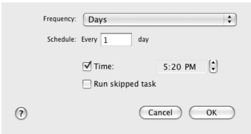 KASPERSKY ANTI-VIRUS 2011 FOR MAC - CONFIGURING THE UPDATE TASK SCHEDULE - 1