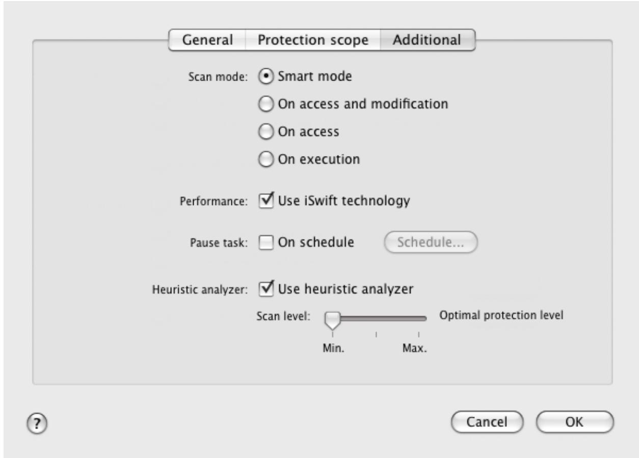 KASPERSKY ANTI-VIRUS 2011 FOR MAC - CONFIGURING ADDITIONAL SETTINGS - 1