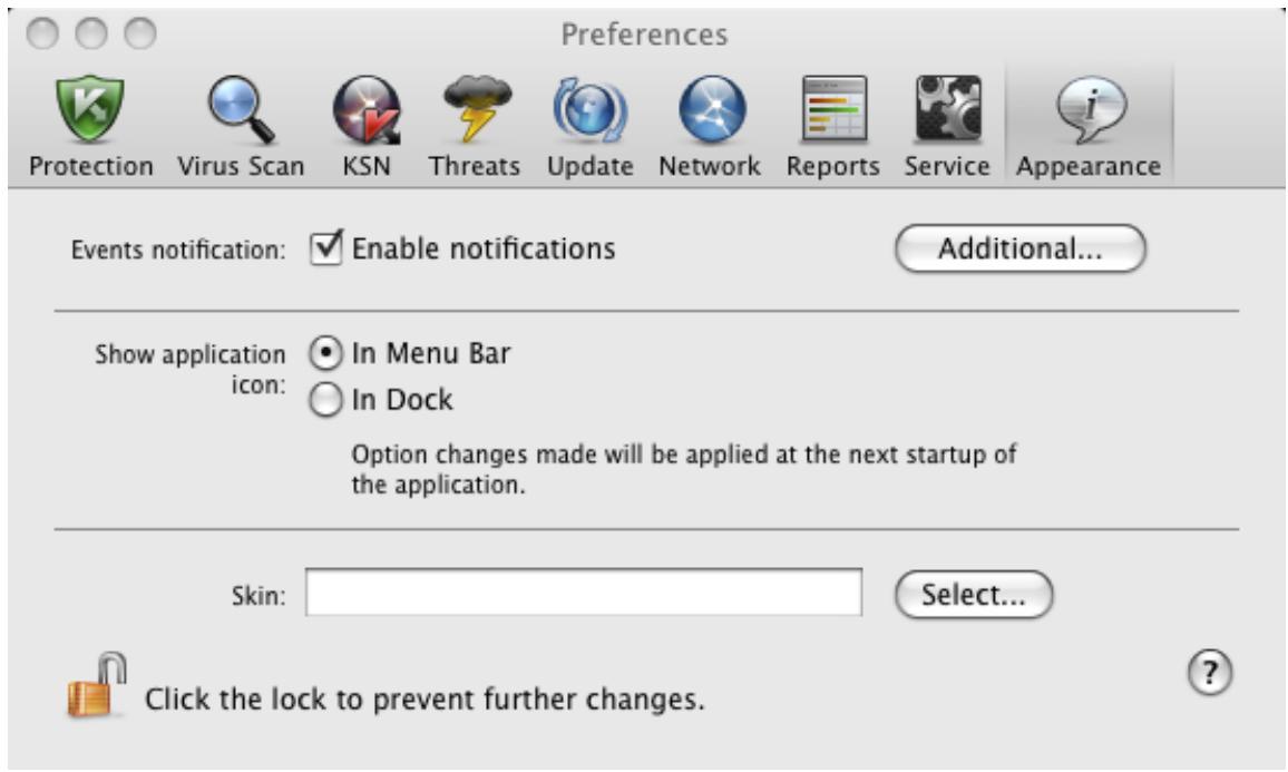 KASPERSKY ANTI-VIRUS 2011 FOR MAC - CONFIGURING RECEIPT OF NOTIFICATIONS - 1