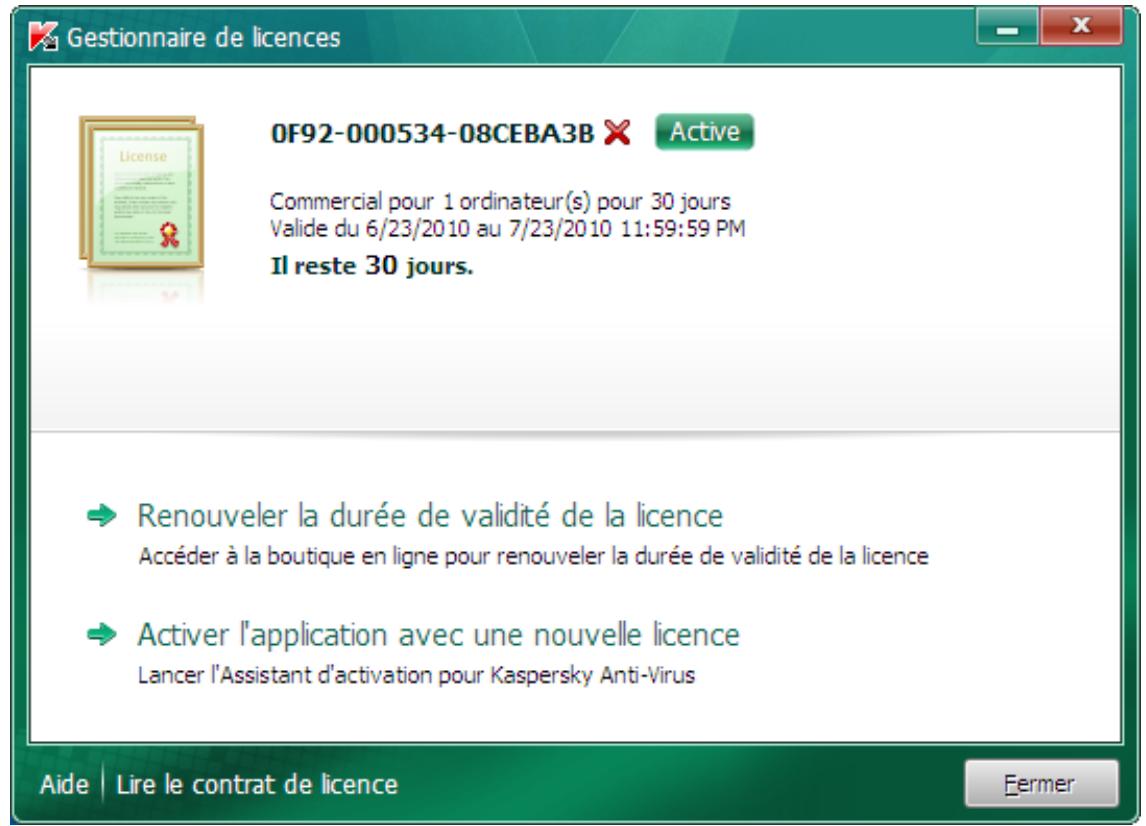 KASPERSKY ANTI-VIRUS 5.6 - Consultation des informations sur la licence - 1