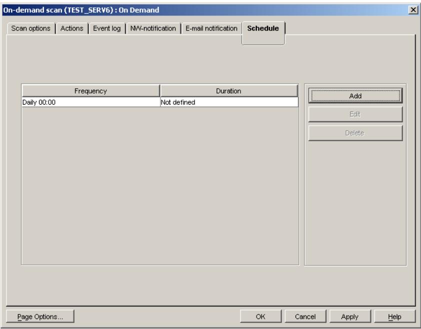 KASPERSKY ANTI-VIRUS 5.7 - B.2.6. The Schedule Tab - 1