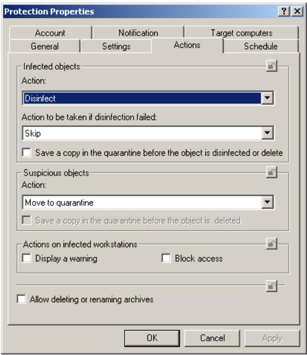 KASPERSKY ANTI-VIRUS 5.7 - Configuring specific settings for the on-demand scan and real-time protection tasks - 2