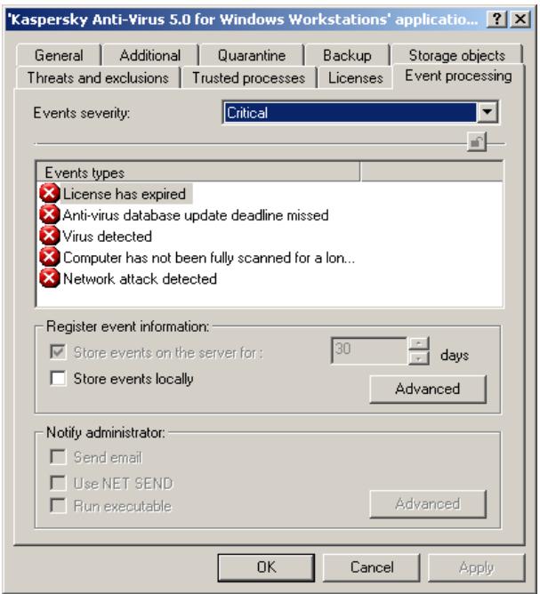 KASPERSKY ANTI-VIRUS 5.7 - Viewing information about events - 1