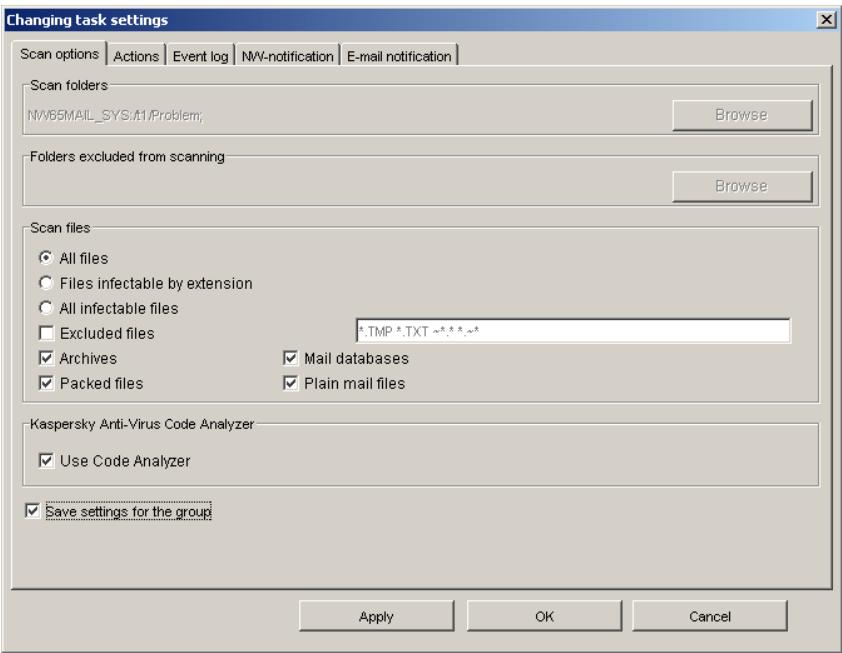 KASPERSKY ANTI-VIRUS 5.7 - Setting up a task - 2