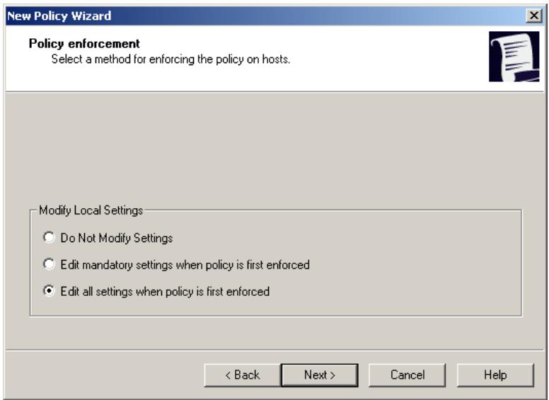 KASPERSKY ANTI-VIRUS 5.7 - Specifying the method of first policy enforcement - 1