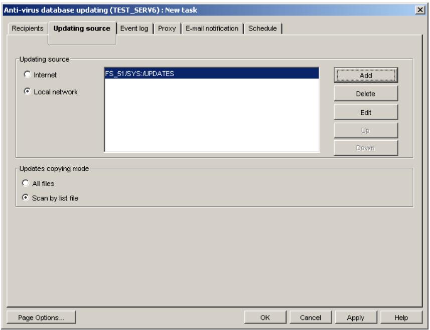 KASPERSKY ANTI-VIRUS 5.7 - B.1.2. The Updating source Tab - 3