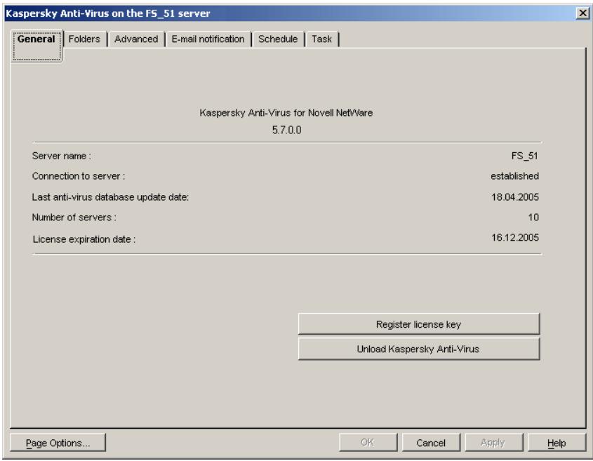 KASPERSKY ANTI-VIRUS 5.7 - A.1. The General Tab - 1