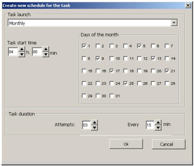 KASPERSKY ANTI-VIRUS 5.7 - B.1.5. The Schedule Tab - 4