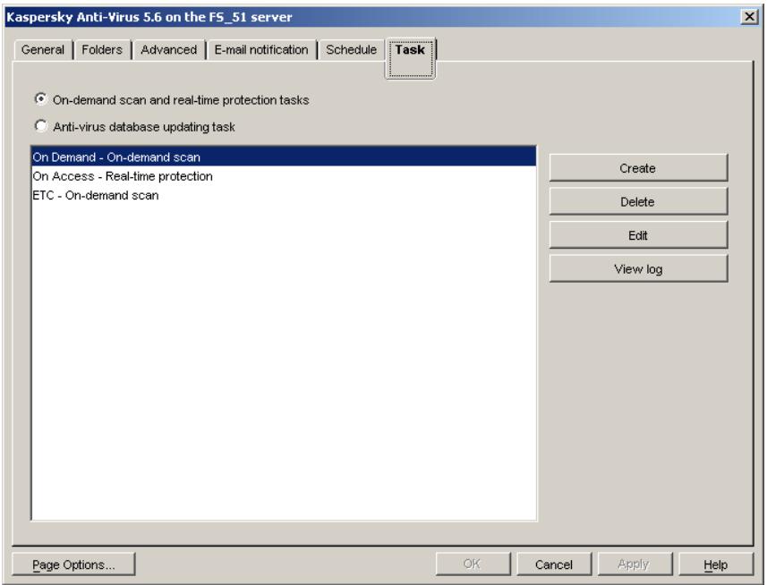 KASPERSKY ANTI-VIRUS 5.7 - Setting up the task - 2