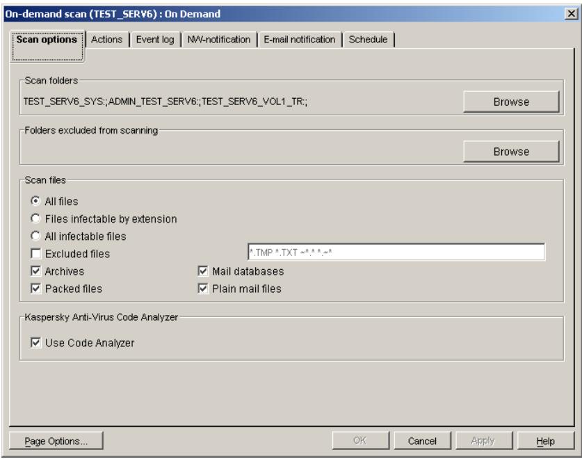 KASPERSKY ANTI-VIRUS 5.7 - Setting up a task - 1