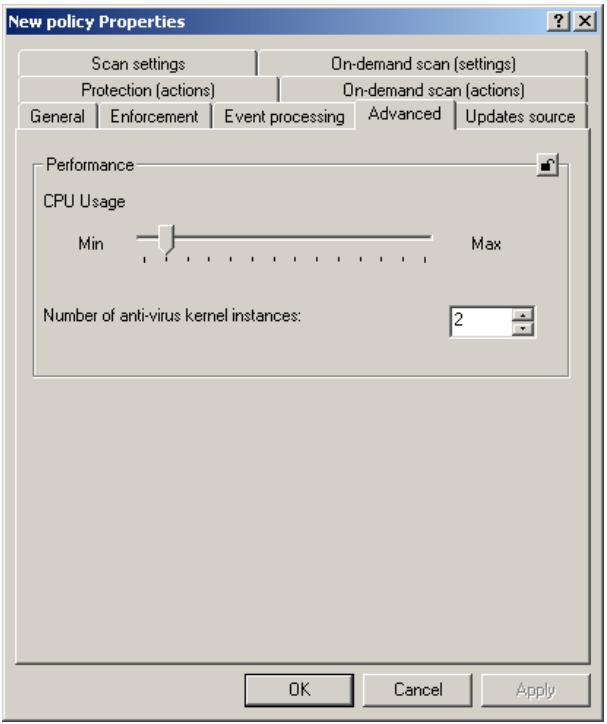 KASPERSKY ANTI-VIRUS 5.7 - Specifying CPU usage during scans - 1