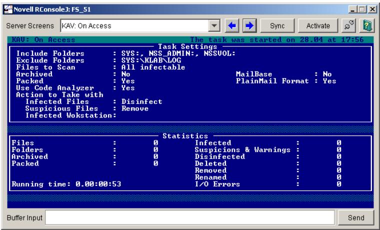 KASPERSKY ANTI-VIRUS 5.7 - Starting/stopping the application on the server - 2