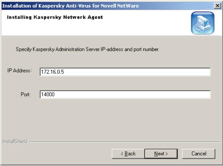 KASPERSKY ANTI-VIRUS 5.7 - Installing Kaspersky Administration Kit Network Agent - 1
