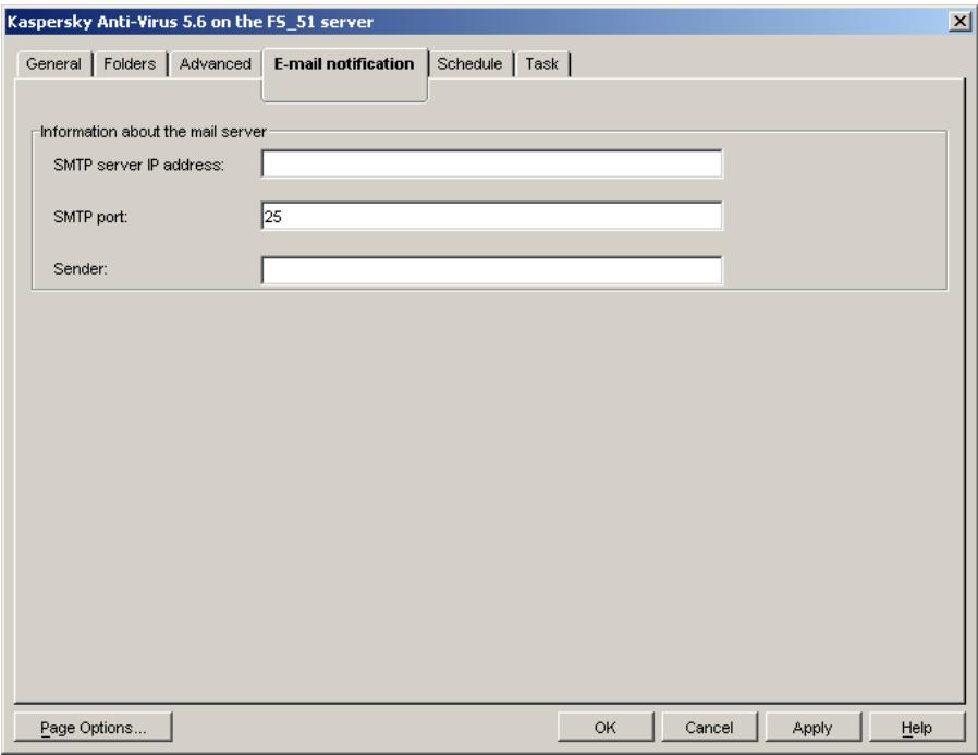 KASPERSKY ANTI-VIRUS 5.7 - A.4. The E-mail Notification tab - 1