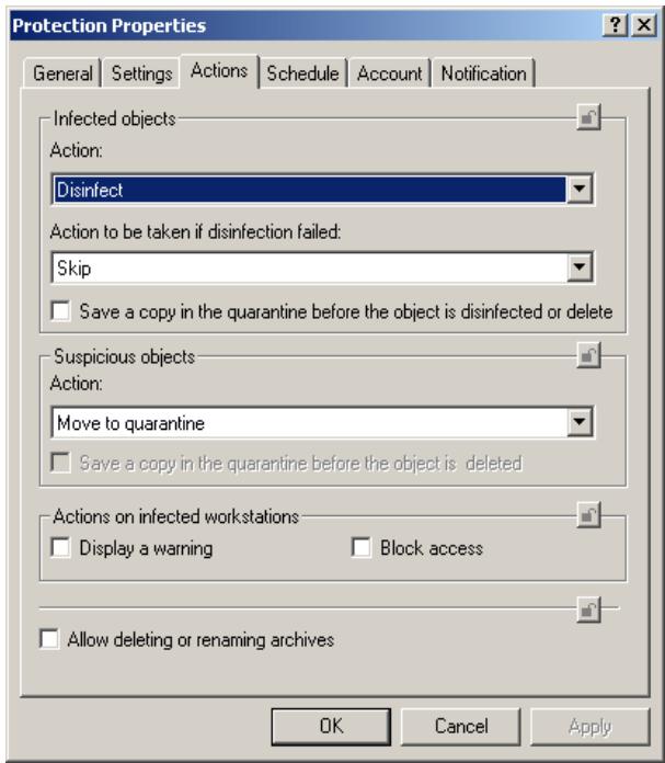 KASPERSKY ANTI-VIRUS 5.7 - Configuring specific settings for the on-demand scan and real-time protection tasks - 3