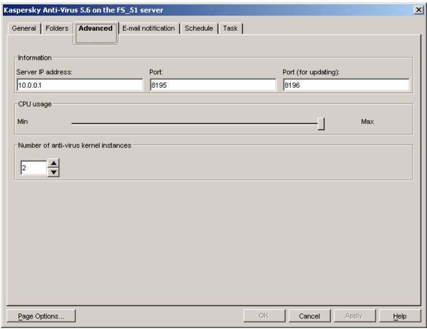 KASPERSKY ANTI-VIRUS 5.7 - A.3. The Advanced Tab - 1
