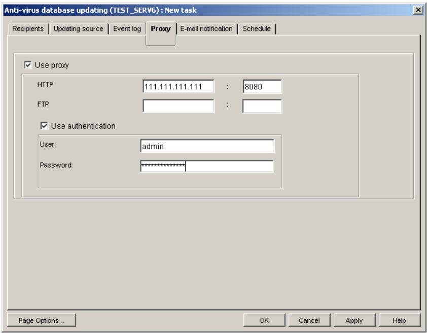 KASPERSKY ANTI-VIRUS 5.7 - B.1.4. The Proxy Tab - 1