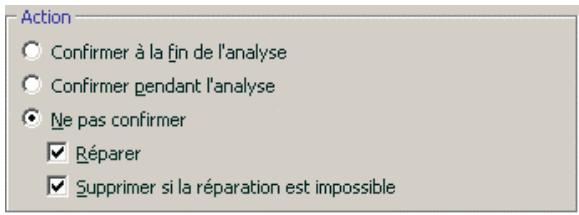 KASPERSKY ANTI-VIRUS 6.0 - Sélection de l'action exécutée sur les objets - 1