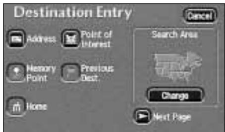 JAGUAR X-TYPE - Destination entry menu - 1