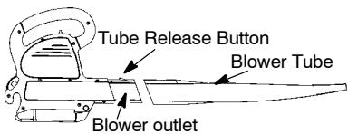 WEED EATER EBV200W - To attach blower tube: - 1