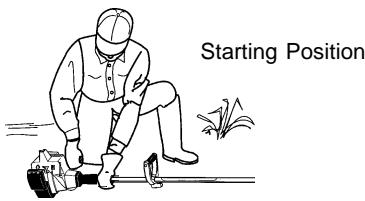 WEED EATER FL25 - STARTING A COLD ENGINE (or a warm engine after running out of fuel) - 1